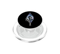 Alieno allunga la mano dalla cerniera verso una galassia 3D PopSockets PopGrip per MagSafe