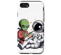 Alieno Astronauta Tatuaggio Cool Divertente Galassia Spazio Tattoo Artist Custodia per iPhone SE (2020) / 7/8