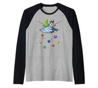Alieno Astronauta UFO Spazio Pianeti Extraterrestri Maglia con Maniche Raglan