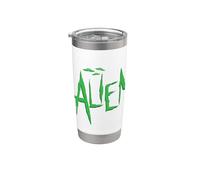 Alieno con Ufo Bicchiere termico in acciaio inox doppia parete