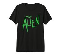 Alieno con UFO Maglietta Premium