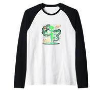 Alieno Fare Yoga - Yoga Posa - Spazio - Plancton Maglia con Maniche Raglan