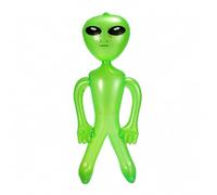 Alieno Gonfiabile in PVC Riutilizzabile, Verde, 85CM | Facile da Gonfiare, Robusto, Decorazione, per Halloween