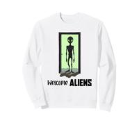 Alieno in Piedi sulla Porta Surreale Sci Fi Design Felpa