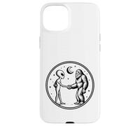Alieno Spazio Incontro Bigfoot e Stringendo La Mano Custodia per iPhone 15 Plus