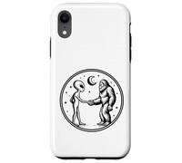 Alieno Spazio Incontro Bigfoot e Stringendo La Mano Custodia per iPhone XR