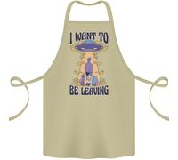 Alieno UFO i Want To Be Festa D'Addio Cotone Grembiule 100% Biologico