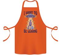 Alieno UFO i Want To Be Festa D'Addio Cotone Grembiule 100% Biologico