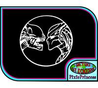 Alieno Vs Predator Avp A Vinile Grande Adesivo Poster Arte Murale Camera Film