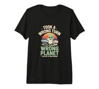 Alieno Wrong Planet Took A Wrong Turn Earth Maglietta Premium