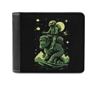 Aliens and Bigfoot - Portafogli con stampa di alieni e bigfoot, con scomparti multipli per carte di credito, per uomini e donne