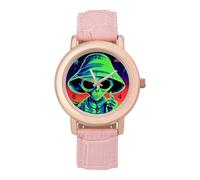 Aliens and Weed - Orologio da polso da donna, con cinturino morbido, regalo per compleanni, San Valentino
