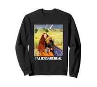 Aliens Are Real Funny UFO Space Renaissance Felpa