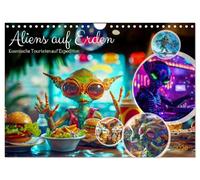 Aliens auf Erden - Kosmische Touristen auf Expedition (Wandkalender 2026 DIN A4 quer), CALVENDO Monatskalender: UFOs und Ferien auf der Erde