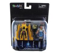 Aliens Deluxe Power Loader Con Ripley E Alieno Guerriero Danneggiato Minimates