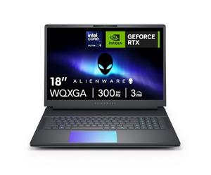 Alienware 18 Area-51 Laptop Gaming 18" WQXGA 300Hz G-Sync, Intel Core Ultra 9 275HX Series 2, Nvidia GeForce RTX 5080, 32GB DDR5 RAM, 2TB SSD, Windows 11 Home, Cryo-tech, AlienFX RGB QWERTY