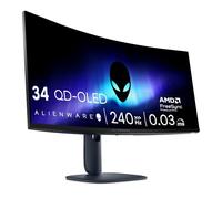 Alienware 34 Monitor Gaming - AW3425DW, WQHD (3440x1440), 21:9 1800R Curvo, 240Hz, QD OLED, 0.03ms, NVIDIA G-SYNC Compatible, AMD FreeSync Premium Pro, HDR True Black 400, USB-C, 3 Anni di Garanzia