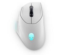 Alienware Mouse da gioco wireless AW620M - Wireless/Wireless, 1 x USB - USB tipo A a 4 pin, 26000 dpi, peso 99 g, 7 pulsanti, impugnatura antiscivolo, fino a 140 ore di gioco, luce lunare