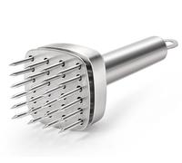 Aliglow Batticarne in acciaio inossidabile 304 per aghi, martello per carne, strumento per intenerire e martellare bistecche, manzo, maiale, pollo, barbecue e pollame