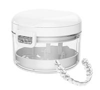 Aligner - Contenitore per la pulizia - Robusta igienica | Contenitore compatto con spazzola per la pulizia e strumento di sollevamento, scatola multiuso per allineatori ortodontici, guardie