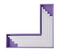 Alignment Guides Card, L Shaped Corners, Layering Spacing Utility, Compact Craft Accessory, 12 x 12 cm, for Perfect Borders Stamping Scrapbooking Classroom Studio Household Setup