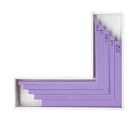 Alignment Guides Card, L Shaped Corners, Layering Spacing Utility, Compact Craft Accessory, 12 x 12 cm, for Perfect Borders Stamping Scrapbooking Classroom Studio Household Setup
