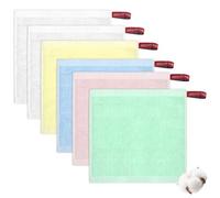 ALIIP Asciugamano in Cotone per Neonati, 6-Pack di Salviette in Cotone 100%, Riutilizzabili - 20 x 20 cm - Morbido e Biologico, per Viso, Adulti e Bambini (Candy)