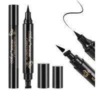 ALIIP Matita Eye liner Nera a Doppia punta Waterproof, 1PC Liquid Eyeliner Stamp, Stencil per Occhi di Gatto Pigri, a Lunga Durata e Alta Precisione, Dona uno Sguardo Intenso e Definito