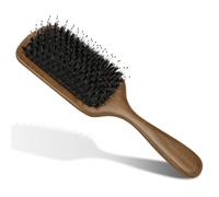 ALIIP Spazzola Setole Cinghiale, Smoothing & Shine Enhancing for Slick Back Styles, Curl Defining & Detangling, Hairbrush with Natural Bristles for all Hair Types