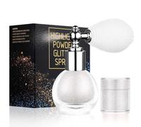 ALIIP Spray glitterato, illuminante lucido per corpo e viso, a lunga durata, non appiccicoso, scintillante per capelli, vestiti, nail art, vegano e leggero, argento