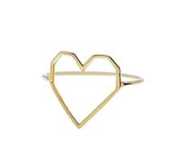 Aliita Corazón Puro Ring - 9kt Yellow Gold Heart, Handmade in Italy