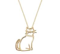 ALIITA MIAU Necklace NRPU420000YG09K - 9K Yellow Gold, Cat Motif, 45cm