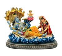 alikiki Statua del Signore del Dio indù Vishnu, 20,3 cm, statuetta divina indù divina per culto spirituale, casa, ufficio, studio, hotel, decorazione, tempio, altare, Diwali Puja, articolo