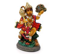 alikiki Statua di Hanuman del dio indù che vola - 13,5 cm H Signore Hanuman regalo indiano perfetto per Diwali, Navratri, Dussehra, colloqui di lavoro, matrimoni, ritorno Temple