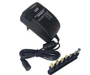 ALIMENATORE SWITCHING UNIVERSALE 9 12 13,5 15 18 19 24 VOLTS 2,5 A MAX MARCA LIFE