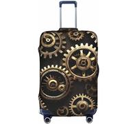 Aliment Cool Steampunk Gears Double Sided stampato bagagli antigraffio viaggio valigia copertura elastica protezione 45/61/71/81,3 cm, bianco, M