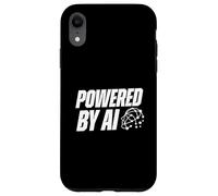 Alimentato da AI Futuristic Neural Network Tech Head Custodia per iPhone XR