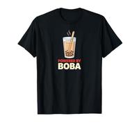 Alimentato da Boba Tea Lover Fun Cartoon Drink Maglietta
