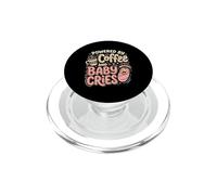 Alimentato Da Caffè E Bambino Piange Nuova Mamma Postpartum Infermiera PopSockets PopGrip per MagSafe