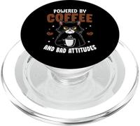 Alimentato da caffè e cattivi atteggiamenti amanti dei gatti PopSockets PopGrip per MagSafe