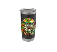Alimentato da caffè e compost divertente giardiniere dicendo Bicchiere termico in acciaio inox doppia parete