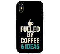 Alimentato da caffè e idee pensatore creativo Custodia per iPhone X/XS