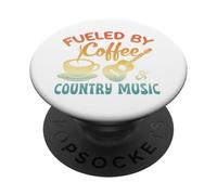 Alimentato da caffè e musica country PopSockets PopGrip Adesivo