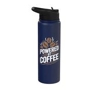 Alimentato da caffè Grassetto Chicchi Caffeina Energia Stainless Steel Insulated Water Bottle