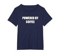 Alimentato da caffè Maglietta, Donna Plus-Size, Navy, 6X