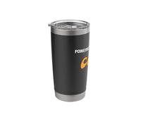 Alimentato da caffeina e buone intenzioni - Funny Coffee Bicchiere termico in acciaio inox doppia parete