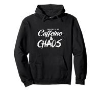 Alimentato da Caffeine And Chaos Funny ADHD Design Felpa con Cappuccio