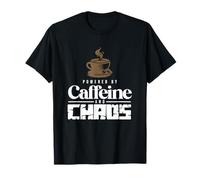 Alimentato da Caffeine And Chaos Funny ADHD Design Maglietta