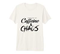 Alimentato da Caffeine And Chaos Funny ADHD Design Maglietta Premium
