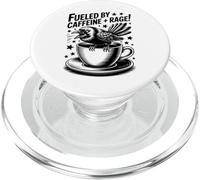 Alimentato da Caffeine Rage Divertente Corvo E Caffè PopSockets PopGrip per MagSafe